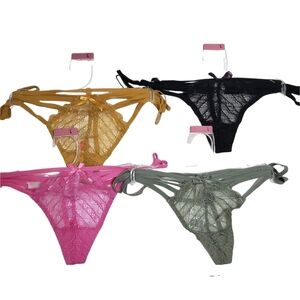 NWT‎ 4 Piece Kiss & Tell Lace String Thong Panties
